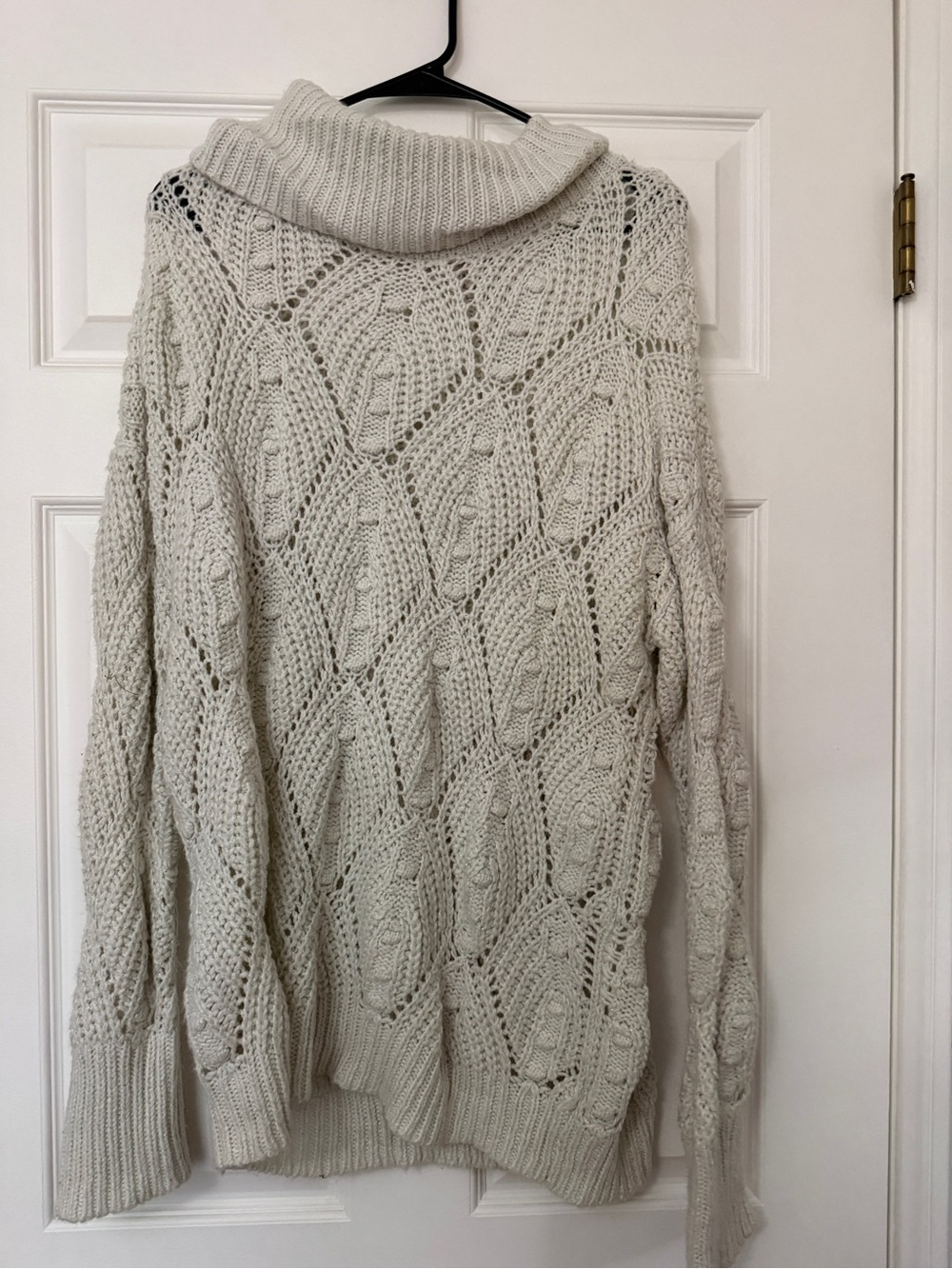 a new day Cream Cable Knit Turtleneck Sweater